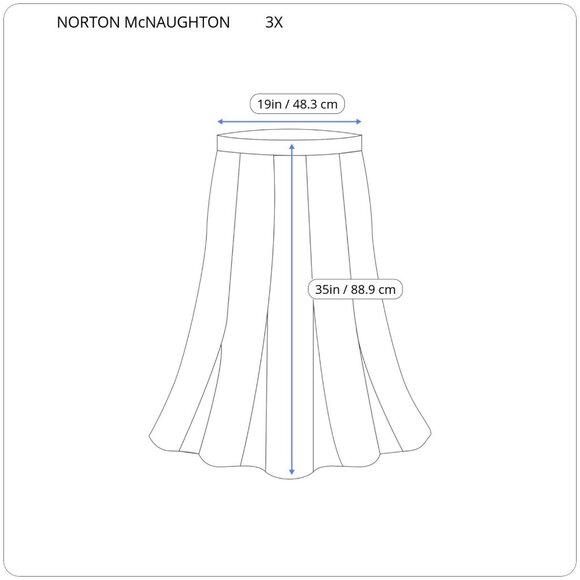 Norton McNaughton Womens Skirt 3X Midi Full Polyester Brown Floral FLO74E - Picture 4 of 7